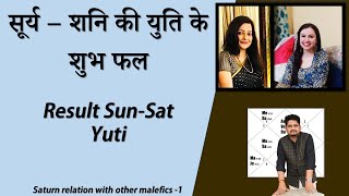 Sun Saturn Yuti | सूर्य शनि साथ हो तो | Sun Saturn conjunction - Good results | शनि और पाप ग्रह -1