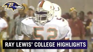 Ray Lewis' College Highlights at the University of Miami | Baltimore Ravens