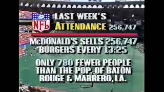 a graphic from 1987 that roasted the NFL's attendance