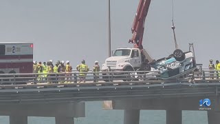Police care flips, closes Chesapeake Bay Bridge Tunnel for more than an hour