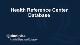 Searching the Health Reference Center database
