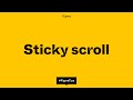 Sticky scroll