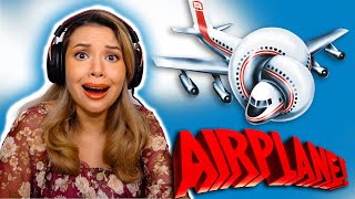 ACTRESS REACTS to AIRPLANE! (1980) *FIRST TIME WATCHING MOVIE REACTION* ABSOLUTELY HILARIOUS