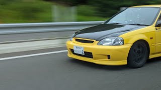 十勝スピードウェイJr.コース　ハセカップ　当日ベスト　レース中　EK9 B16B CIVIC