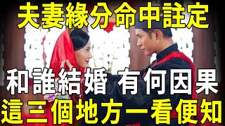 夫妻缘分是三世因果！你今生會和誰結婚，這3個地方告訴你原因！是不是孽緣一看就知道 【曉書說】