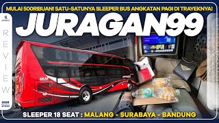 Mulai 500 Ribu-an Bisa Naik Satu-satunya Sleeper Bus 18 Seat PO JURAGAN99 TRANS Malang - Bandung