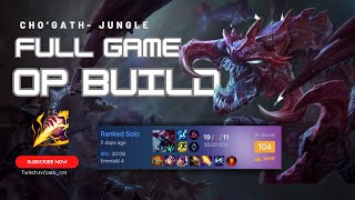 Free LP? Play this OP BUILD on JUNGLE CHO'GATH before it gets nerfed! I did - this is how it went...