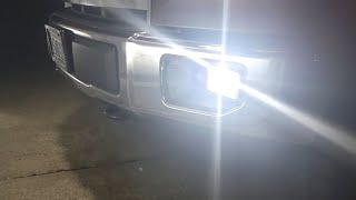 2015 Ford F150 Sylvania 9140 / 9145 Fog Light LED's - This is what they look like at Night 6k Light