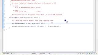 JAVA MATH POW EXAMPLE DEMO