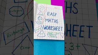 Easy maths worksheet for Age:3+