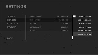 UI Settings Menu (Unity3D)