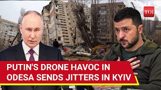 As Putin's Shahed Drones Strike 18 Buildings In Odesa, Nervous Zelensky's Message To West