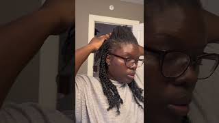 Protective style over microlocs! #microlocs #protectivestyles #locs