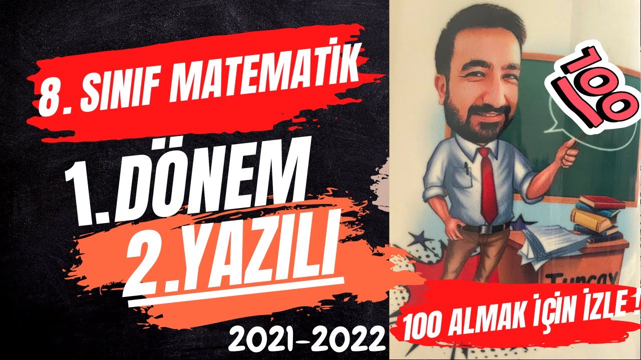 8. SINIF MATEMATİK 1. DÖNEM 2. YAZILI SORULARI VE CEVAPLARI ...