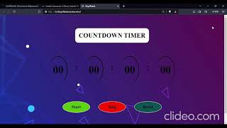 STOPWATCH Coding Ninjas Project JavaScript Skill tag 1