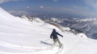 2017.04.02 白馬栂池金山沢 Telemark backcountry ski