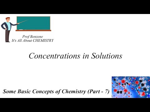 Concentrations In Solutions | Some Basic Concepts Of Chemistry | CBSE ...