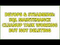 DevOps & SysAdmins: SQL Maintenance Cleanup Task Working but Not Deleting (2 Solutions!!)