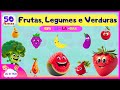 Nomes de Frutas 🍎, Legumes🍆e Verduras 🥦,Vídeo educativo para criança, fruta🍓 legume 🥕e verdura🥬