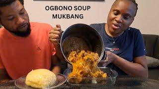 Ogbono soup and fufu#nigerianmukbang