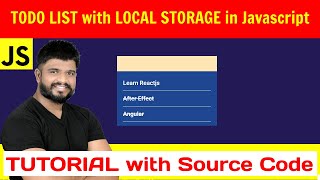 Ep102 - Todo List with Local Storage Tutorial & source code: