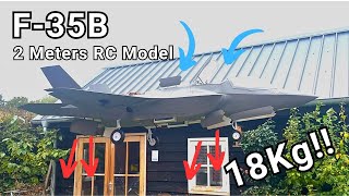 Spectaculaire RC F-35B Vertical Takeoff! Realistic First Hover Big Size RC STOVL Model 18kg Thrust