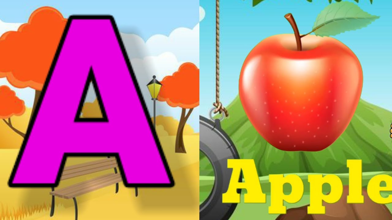 Learn English Alphabets With Animation And Music | A For Apple B For ...