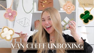 VAN CLEEF \u0026 ARPELS SWEET ALHAMBRA PENDANT UNBOXING 💚 | FIRST IMPRESSIONS \u0026 TRY ON