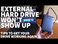 How to Fix External Hard Drive Not Showing Up In My Computer - Hard Drive Not Detected On Windows 10