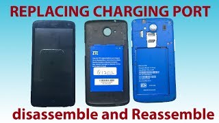 HOW TO REPAIR CHARGING PORT ZTE BLADE, PHONE NOT CHARGING FIX! Disassemble / Reassemble.