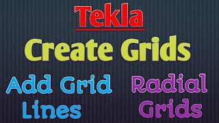 How to Create Radial Grid and Modify | Add Cross Grid lines  in Tekla | Tamil tutorials || TST