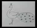 easy peacock drawing how to draw peacock for beginners step by step