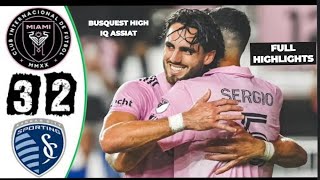 Messi Effect | Inter Miami vs Sporting KC 3-2 Highlights  and Goals 2023 .