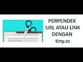 Memperpendek URL/LINK dengan website tiny.cc