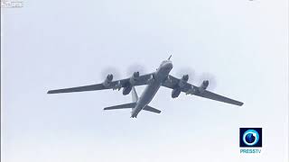 Military aircraft fly over Moscow for Victory Day parade