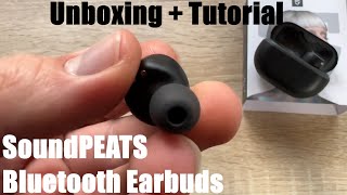 SoundPEATS Free2 classic Wireless Earbuds Bluetooth V5.1 Headphones Unboxing and instructions