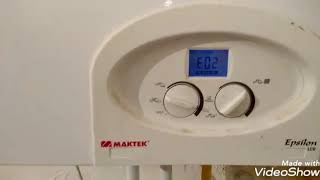 Maktek E02 repair and washing of gas boilers