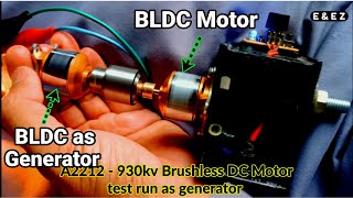 #A2212 #bldcmotor using as #generator | one motor rotating another motor