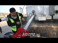 hand push thermoplastic road marking machine operation video