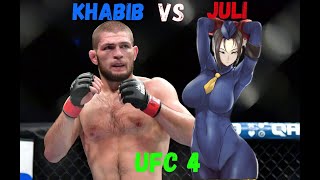 Khabib Nurmagomedov vs. Fighter Juli | EA sports UFC 4 (Street Fighter)