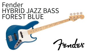 FENDER HYBRID II JAZZ BASS FOREST BLUE MAPLE