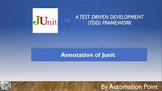 Junit 3 Annotation of Junit