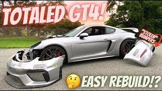 I Bought A TOTALED Porsche Cayman 718 GT4 At Copart | EASY REBUILD!?