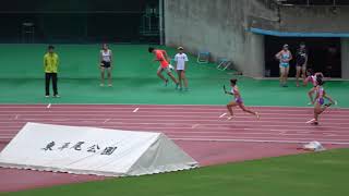 女 4x100mR 予1組　福岡県高校新人陸上 中部ブロック予選