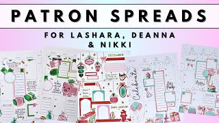 PLAN WITH ME | PATRON SPREADS FOR LASHARA, DEANNA, \u0026 NIKKI | HAPPY PLANNER