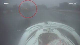 Pierre Gasly Close to Tractor on Track under Red Flag - Japan Grand Prix 2022