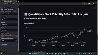 Quantitative Stock Portfolio Analyzer | Python & Streamlit Demo