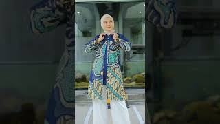 tunik batik wanita modern terbaru untuk kerja kantor, acara pernikahan dan acara resmi lainnya