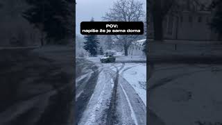 Čtvrtka plynu samozřejmě #trabant #meme #1989 #ddr #drift #snow #snowdrift #trending #pov #winter