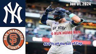 Yankees vs Giants [TODAY] Jun 01, 2024 Game Highlights - MLB Highlights | 2024 MLB Season